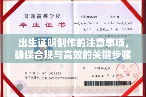 铁岭出生证明制作的注意事项，确保合规与高效的关键步骤