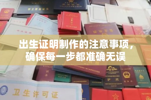 铁岭出生证明制作的注意事项，确保每一步都准确无误