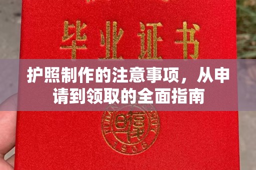铁岭护照制作的注意事项，从申请到领取的全面指南